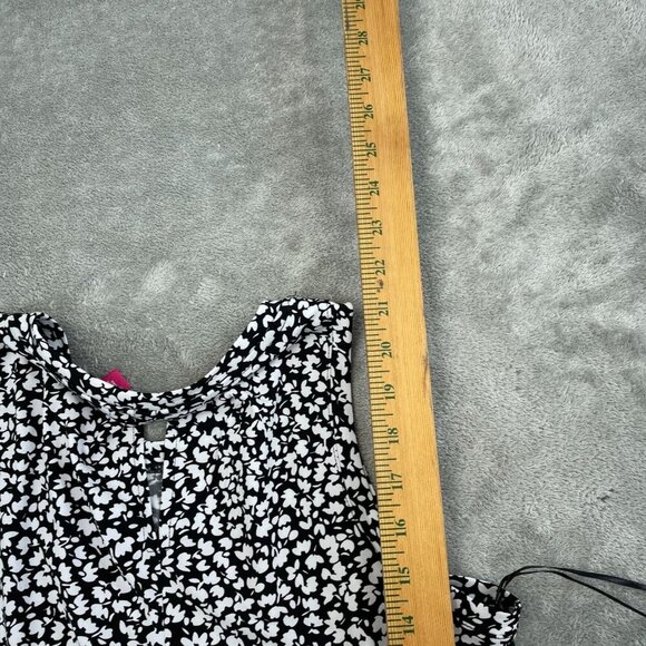 Vince Camuto XS Sleeveless Black & White Floral Blouse NWT 3027 - Picture 7 of 8